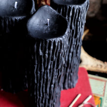 Load image into Gallery viewer, Black Drip Pillar Candle
