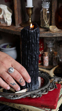 Load image into Gallery viewer, Black Drip Pillar Candle
