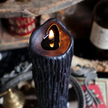 Load image into Gallery viewer, Black Drip Pillar Candle