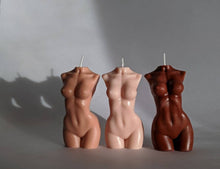 Load image into Gallery viewer, Flesh Babe Candle Trio Gift Box / Three Female Bust Candles Skin Tones