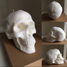Load image into Gallery viewer, Large Skull Candle / Human Size Skull Candle / White Skull Candle / Halloween Candle