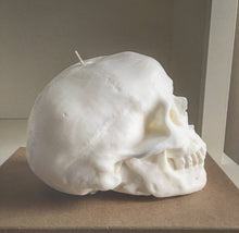 Load image into Gallery viewer, Large Skull Candle / Human Size Skull Candle / White Skull Candle / Halloween Candle