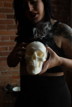 Load image into Gallery viewer, Large Skull Candle / Human Size Skull Candle / White Skull Candle / Halloween Candle