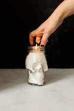 Load image into Gallery viewer, Glass Skull Mason Jar Candle