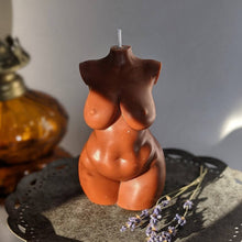 Load image into Gallery viewer, Body Candle / Curvy Full Figure Woman Body Candle / Set of 3 / Fat Chubby Torso Plus Size Venus Candles