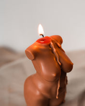 Load image into Gallery viewer, LARGE Curvy Body Candle / Woman Plus Size Fat Venus Goddess Figure Candle / 5 inches Torso Bust
