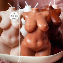 Load image into Gallery viewer, LARGE Curvy Body Candle / Woman Plus Size Fat Venus Goddess Figure Candle / 5 inches Torso Bust