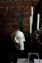 Load image into Gallery viewer, Large Skull Candle / Human Size Skull Candle / White Skull Candle / Halloween Candle