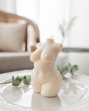 Load image into Gallery viewer, LARGE Curvy Body Candle / Woman Plus Size Fat Venus Goddess Figure Candle / 5 inches Torso Bust