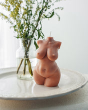 Load image into Gallery viewer, LARGE Curvy Body Candle / Woman Plus Size Fat Venus Goddess Figure Candle / 5 inches Torso Bust