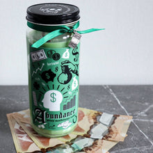 Load image into Gallery viewer, Money Spell Candle / Abundance Manifestation Candle / Green Money Drawing Intention Candle