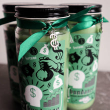 Load image into Gallery viewer, Money Spell Candle / Abundance Manifestation Candle / Green Money Drawing Intention Candle