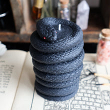 Load image into Gallery viewer, Snake Candle / Witch Halloween Snake Candles in Black Purple or Green
