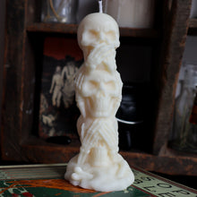 Load image into Gallery viewer, Skull Candle Stack / Halloween Spooky Skull Candle Decor