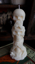 Load image into Gallery viewer, Skull Candle Stack / Halloween Spooky Skull Candle Decor