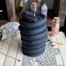 Load image into Gallery viewer, Snake Candle / Witch Halloween Snake Candles in Black Purple or Green