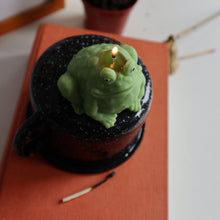 Load image into Gallery viewer, Frog Candle / Two Small Green Frog Toad Shaped Candles for Frog Lovers Gift