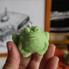 Load image into Gallery viewer, Frog Candle / Two Small Green Frog Toad Shaped Candles for Frog Lovers Gift