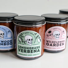 Load image into Gallery viewer, Scented Amber Jar Soy Candle / Four Scents: Lemon Incense Teak Jasmine Candle