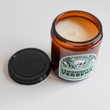 Load image into Gallery viewer, Scented Amber Jar Soy Candle / Four Scents: Lemon Incense Teak Jasmine Candle