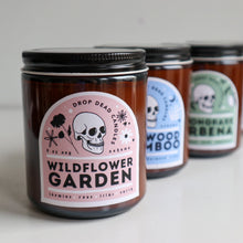 Load image into Gallery viewer, Scented Amber Jar Soy Candle / Four Scents: Lemon Incense Teak Jasmine Candle