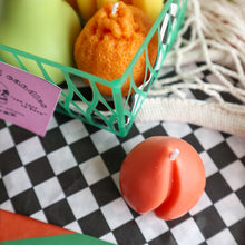 Load image into Gallery viewer, Scented Fruit Candles / Basket of Fruit Shaped Candles: Banana Orange Pear Peach