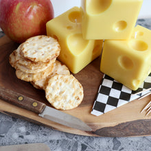 Load image into Gallery viewer, Cheese Candle / Swiss Cheese Shaped Square Candle / Charcuterie Board Cheese Lover Hostess gift