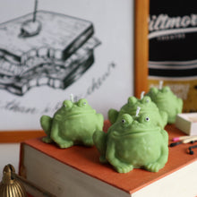 Load image into Gallery viewer, Frog Candle / Two Small Green Frog Toad Shaped Candles for Frog Lovers Gift