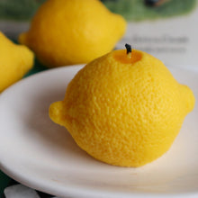 Load image into Gallery viewer, Lemon Candle / Lemon Shaped Scented Soy Candle
