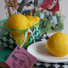 Load image into Gallery viewer, Lemon Candle / Lemon Shaped Scented Soy Candle