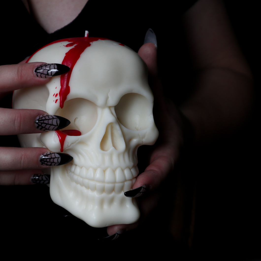 Bleeding Skull Candle - Large