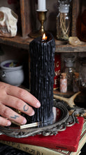 Load image into Gallery viewer, Drip Pillar Candle - Black or Cream
