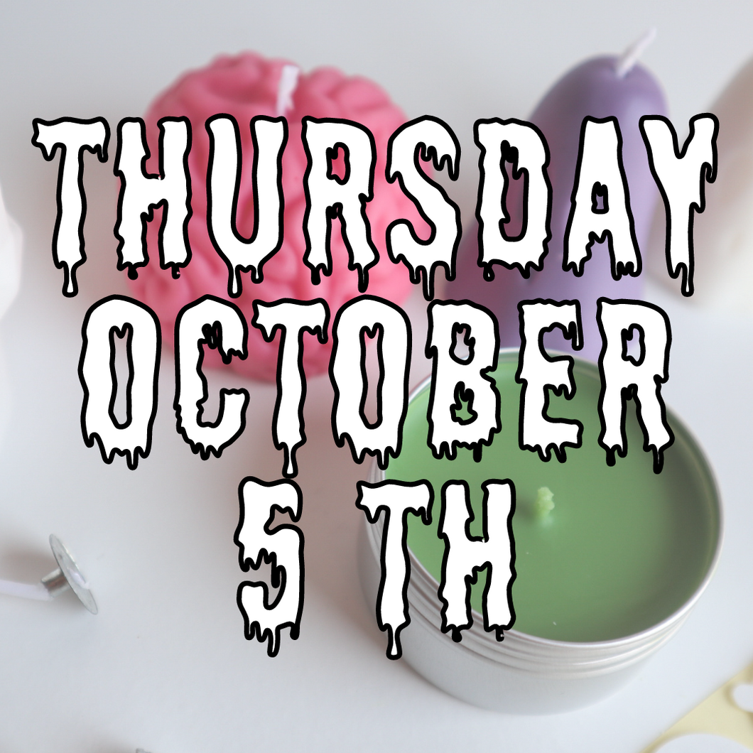 Halloween Candle Making Workshop Ticket - Thur Oct 5