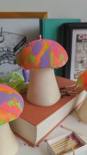Load and play video in Gallery viewer, Psychedelic Trippy Neon Mushroom Candle
