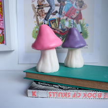 Load image into Gallery viewer, Pastel Mushroom Candles - Pink or Purple
