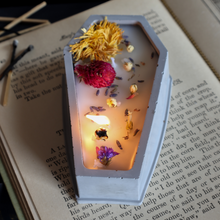Load image into Gallery viewer, Coffin Candle - Sweet Tobacco and Powder Scent
