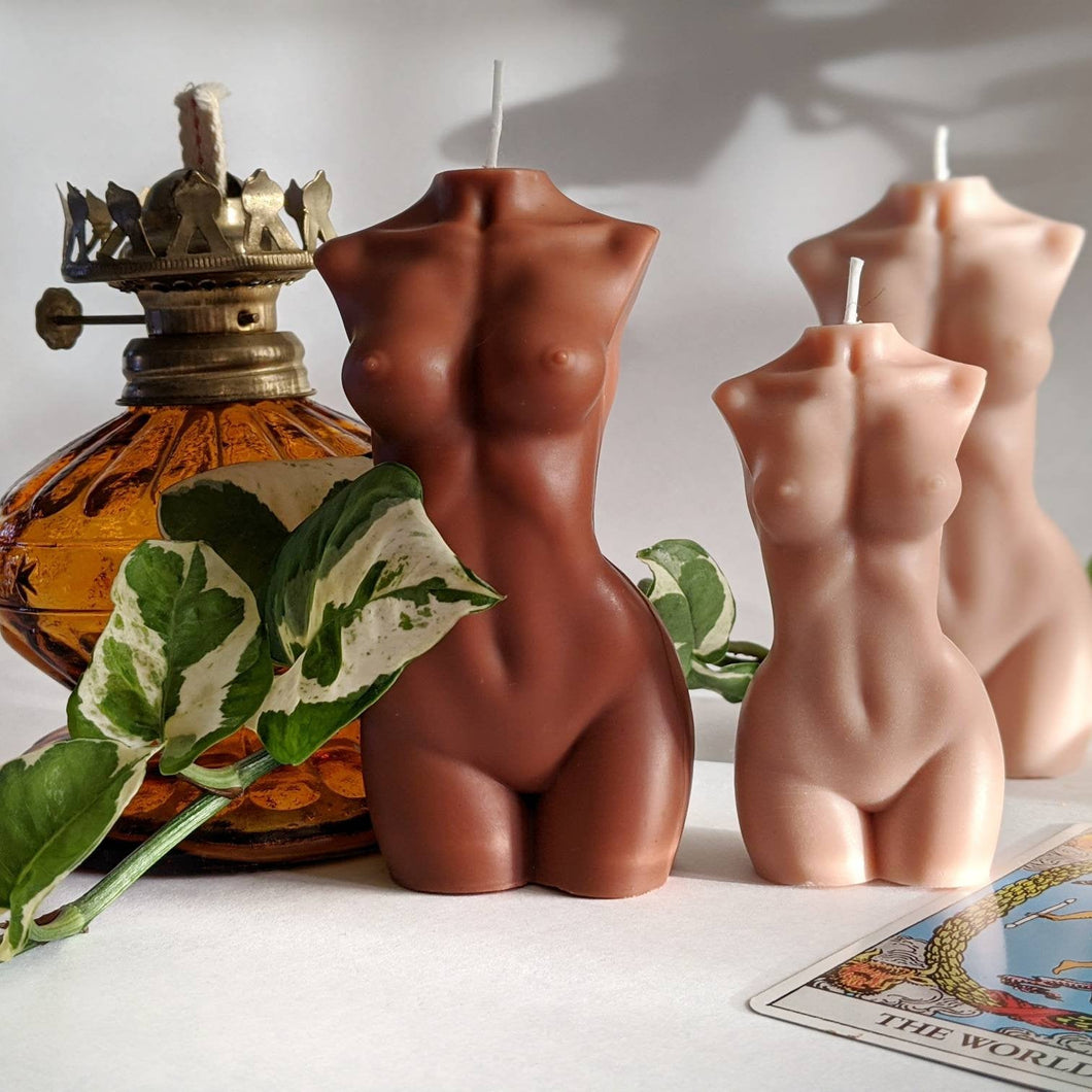 LARGE Woman Body Candle / Nude Venus Goddess Figure Candle / Female Figure Bust