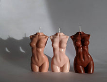 Load image into Gallery viewer, Flesh Babe Candle Trio Gift Box / Three Female Bust Candles Skin Tones
