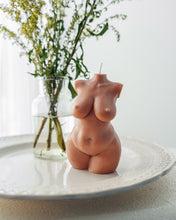 Load image into Gallery viewer, LARGE Curvy Body Candle / Woman Plus Size Fat Venus Goddess Figure Candle / 5 inches Torso Bust
