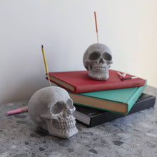 Load image into Gallery viewer, Skull Incense Holder / Skull Shaped Stick Incense Holder / Boho Incense Holder
